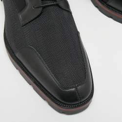 Christian Louboutin Black Neoprene, Leather and Fabric Mika Sky Derby Size 42.5 