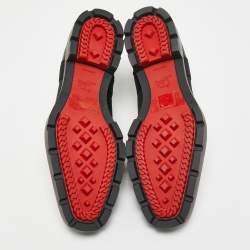 Christian Louboutin Black Neoprene, Leather and Fabric Mika Sky Derby Size 42.5 