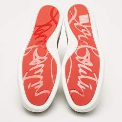 Christian Louboutin Multicolor Boat Embroidered Canvas and Leather No Limit Sneakers Size 44