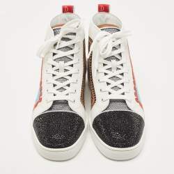 Christian Louboutin Multicolor Boat Embroidered Canvas and Leather No Limit Sneakers Size 44