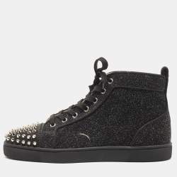 Christian Louboutin Black Studded Spikes Red Sole Men's