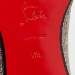 Christian Louboutin Tricolor Leather and Canvas Greggo Oxfords Size 41.5
