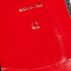 Pre Owned Christian Louboutin Navy Blue/Black Woven Fabric and Leather Spiked Tassel Smoking Slippers Size 42