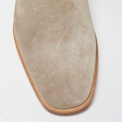 Pre Owned Christian Louboutin Grey Suede Chelsea Boots Size 44