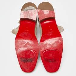 Pre Owned Christian Louboutin Grey Suede Chelsea Boots Size 44