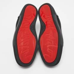 Christian Louboutin Black Patent and Leather Low Top Sneakers Size 42.5