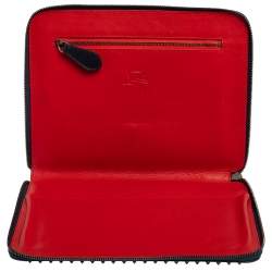 Pre Owned Christian Louboutin Blue Leather Cris Spike iPad Case