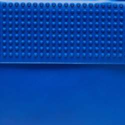 Pre Owned Christian Louboutin Blue Leather Spikes Alexis Document Holder