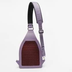Christian Louboutin Lavender Leather and Rubber Loubifunk Backpack