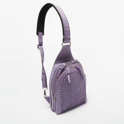 Christian Louboutin Lavender Leather and Rubber Loubifunk Backpack