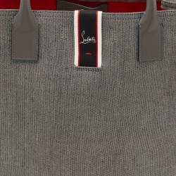 Christian Louboutin Grey Canvas Large Nastroloubi Tote