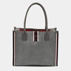 Christian Louboutin Grey Canvas Large Nastroloubi Tote