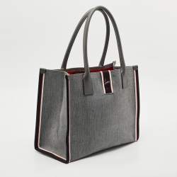 Christian Louboutin Grey Canvas Large Nastroloubi Tote