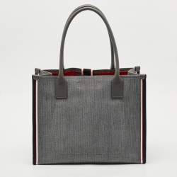 Christian Louboutin Grey Canvas Large Nastroloubi Tote