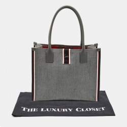 Christian Louboutin Grey Canvas Large Nastroloubi Tote