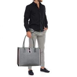 Christian Louboutin Grey Canvas Large Nastroloubi Tote