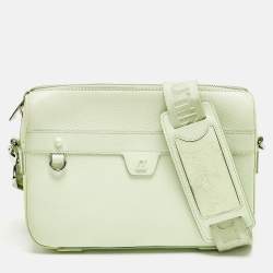 Pre Owned Christian Louboutin Mint Green Leather Ruisbuddy Crossbody Bag