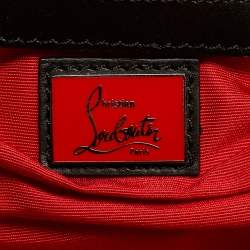 مملوكة مسبقًا Christian Louboutin Crest Logo Patch Black/Grey Fabric and Mix Leather Tote