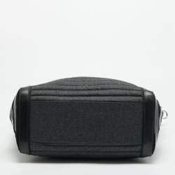 مملوكة مسبقًا Christian Louboutin Crest Logo Patch Black/Grey Fabric and Mix Leather Tote