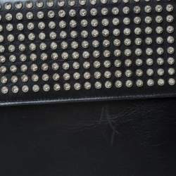 Christian Louboutin Black Spiked Leather Alexis Document Holder