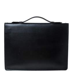 Christian Louboutin Black Spiked Leather Alexis Document Holder