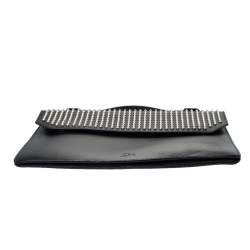 Christian Louboutin Black Spiked Leather Alexis Document Holder