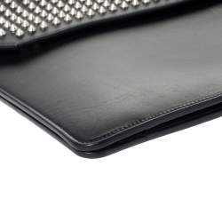 Christian Louboutin Black Spiked Leather Alexis Document Holder
