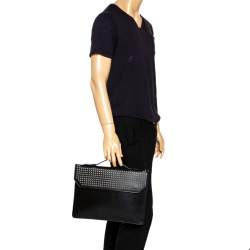 Christian Louboutin Black Spiked Leather Alexis Document Holder