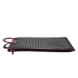 Pre Owned Christian Louboutin Black Leather Spike Trictrac Portfolio Bag