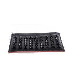 Pre Owned Christian Louboutin Black Leather Kios Card Holder