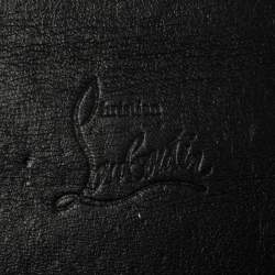 Pre Owned Christian Louboutin Black Leather Studded Kios Card Holder