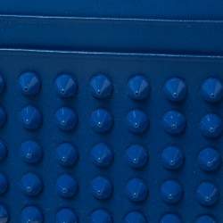 Christian Louboutin Blue Leather Studded Kios Card Holder