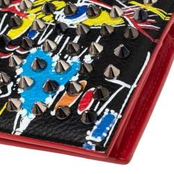 Pre Owned Christian Louboutin Multicolor Printed Leather Coolcoin Bifold Wallet
