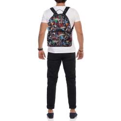 Christian Louboutin Multicolor Backloubi Graffiti Nylon & Leather Backpack