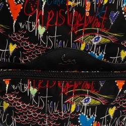 Christian Louboutin Multicolor Backloubi Graffiti Nylon & Leather Backpack