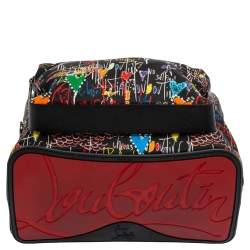 Christian Louboutin Multicolor Backloubi Graffiti Nylon & Leather Backpack