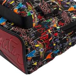 Christian Louboutin Multicolor Backloubi Graffiti Nylon & Leather Backpack