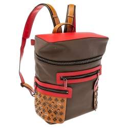 Christian Louboutin Multicolor Leather Spiked Apoloubi Backpack