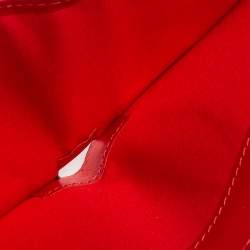 Pre Owned Christian Louboutin Black/Red Leather and Rubber Coolcard Sneakers Wallet