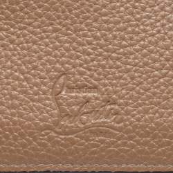 Christian Louboutin Beige Leather Spiked Card Holder