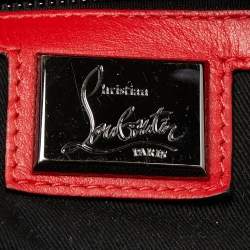 Christian Louboutin Black/Red Leather Studded Explorafunk Backpack