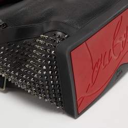 Christian Louboutin Black/Red Leather Studded Explorafunk Backpack