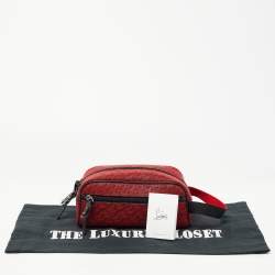 Christian Louboutin Red Rubber Blaster Toilerty Pouch