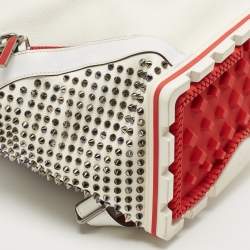 Christian Louboutin White/Red Leather Explorafunk Backpack