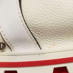 Christian Louboutin White/Red Leather Explorafunk Backpack
