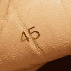 Christian Louboutin Beige/Brown Canvas and Suede Rantulow Sneakers Size 45