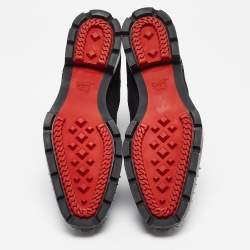 Christian Louboutin Black Suede Melon Spikes Ankle Boots Size 43