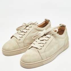 Christian Louboutin Grey Suede Louis Junior Sneakers Size 39 