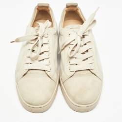 Christian Louboutin Grey Suede Louis Junior Sneakers Size 39 