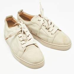 Christian Louboutin Grey Suede Louis Junior Sneakers Size 39 